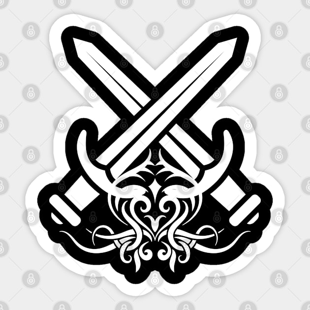 Warrior Sword Art Design Sticker by Abeer Ahmad